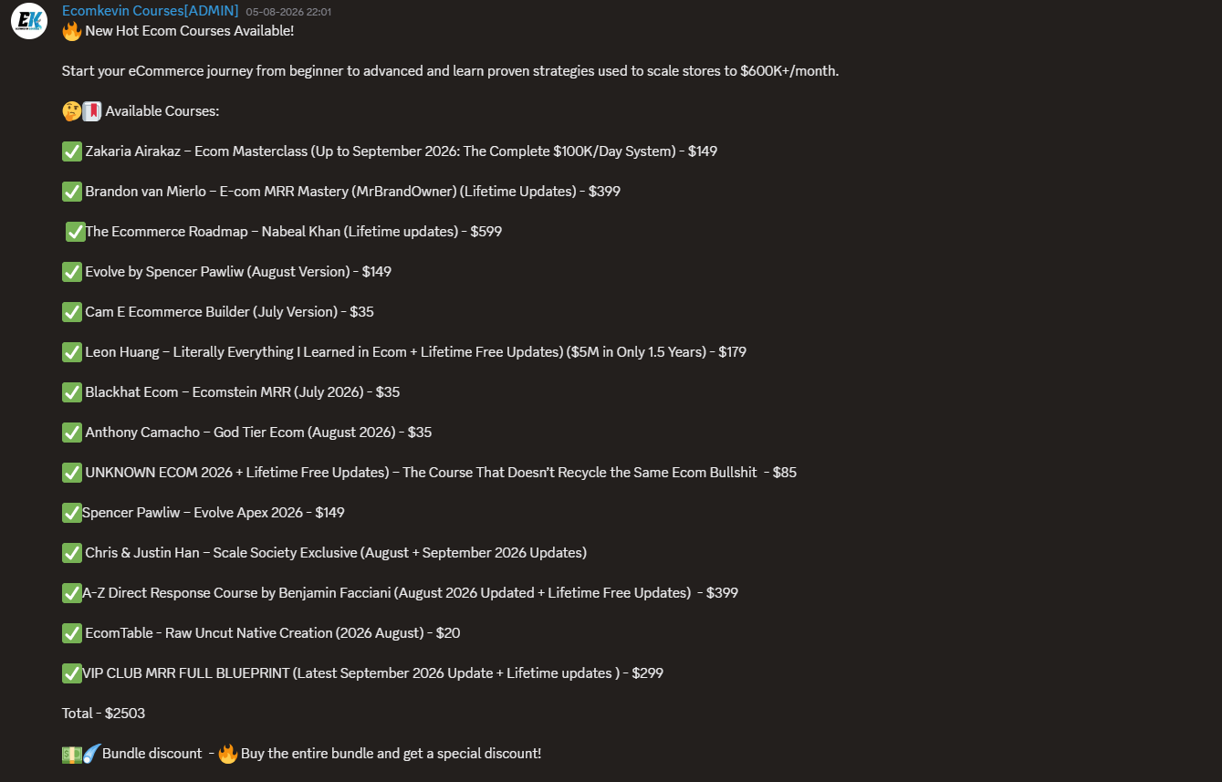 bundle courses
