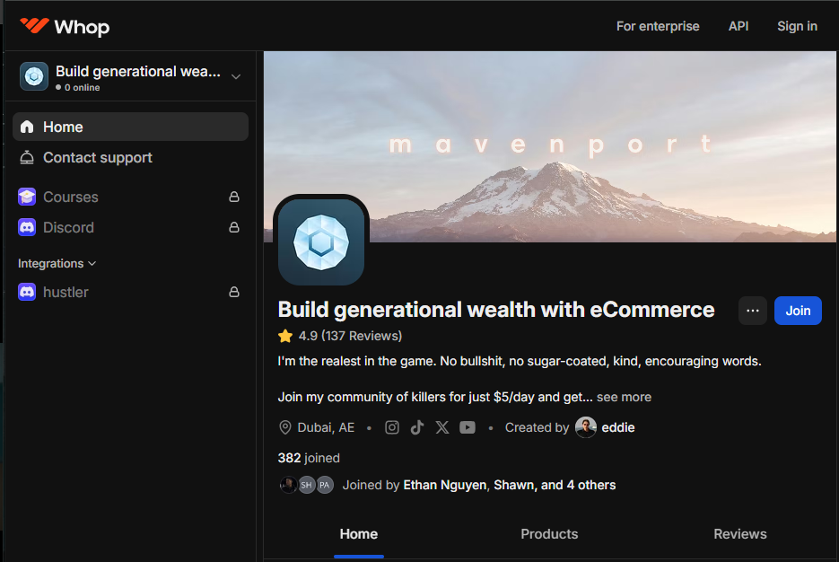 Build Generational Wealth with eCommerce – Mavenport